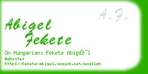 abigel fekete business card